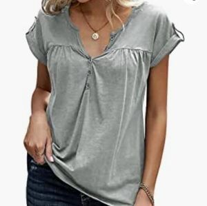 Light gray henley top size xxl